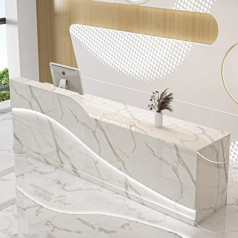 Office Furniture Bali - Güzellik Ofisi Resepsiyon Masaları Purpito Ekran