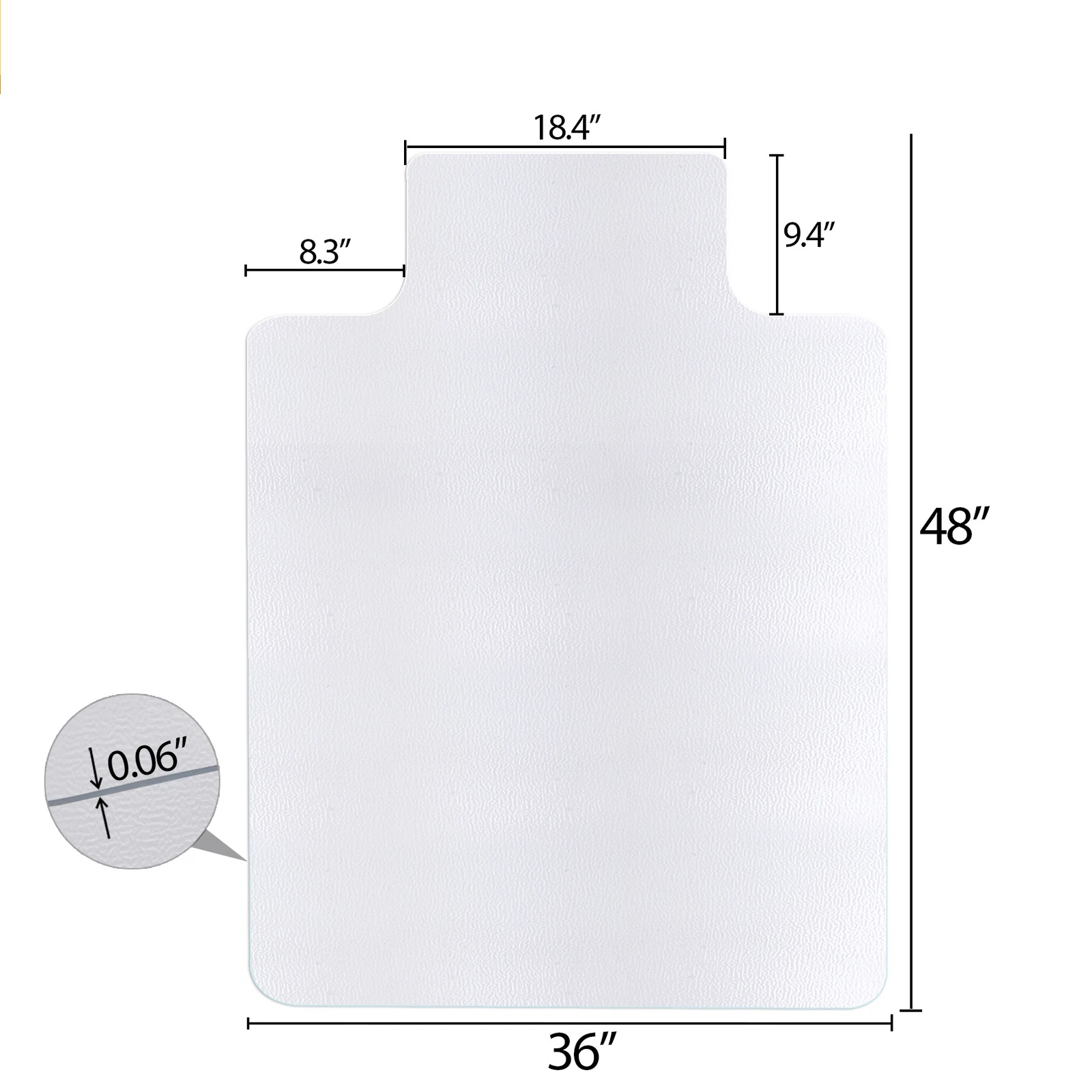 Chair Mat Hard Floor - Sert Zeminler İçin Sandalye Altlığı 48''
