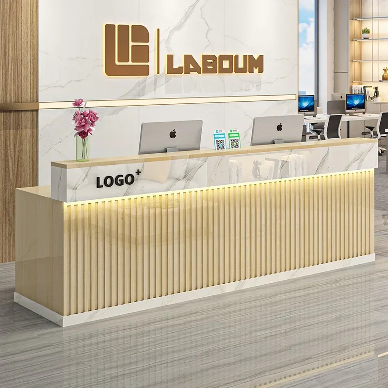 Office Furniture Bali - İskandinav Estetiği Resepsiyon Masası Lüks Modern