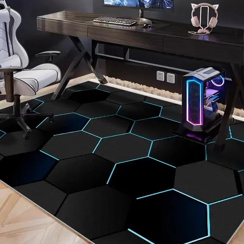 Chair Mat Hard Floor - VIKAMA Oyun Alanı Halısı Siyah Altıgen